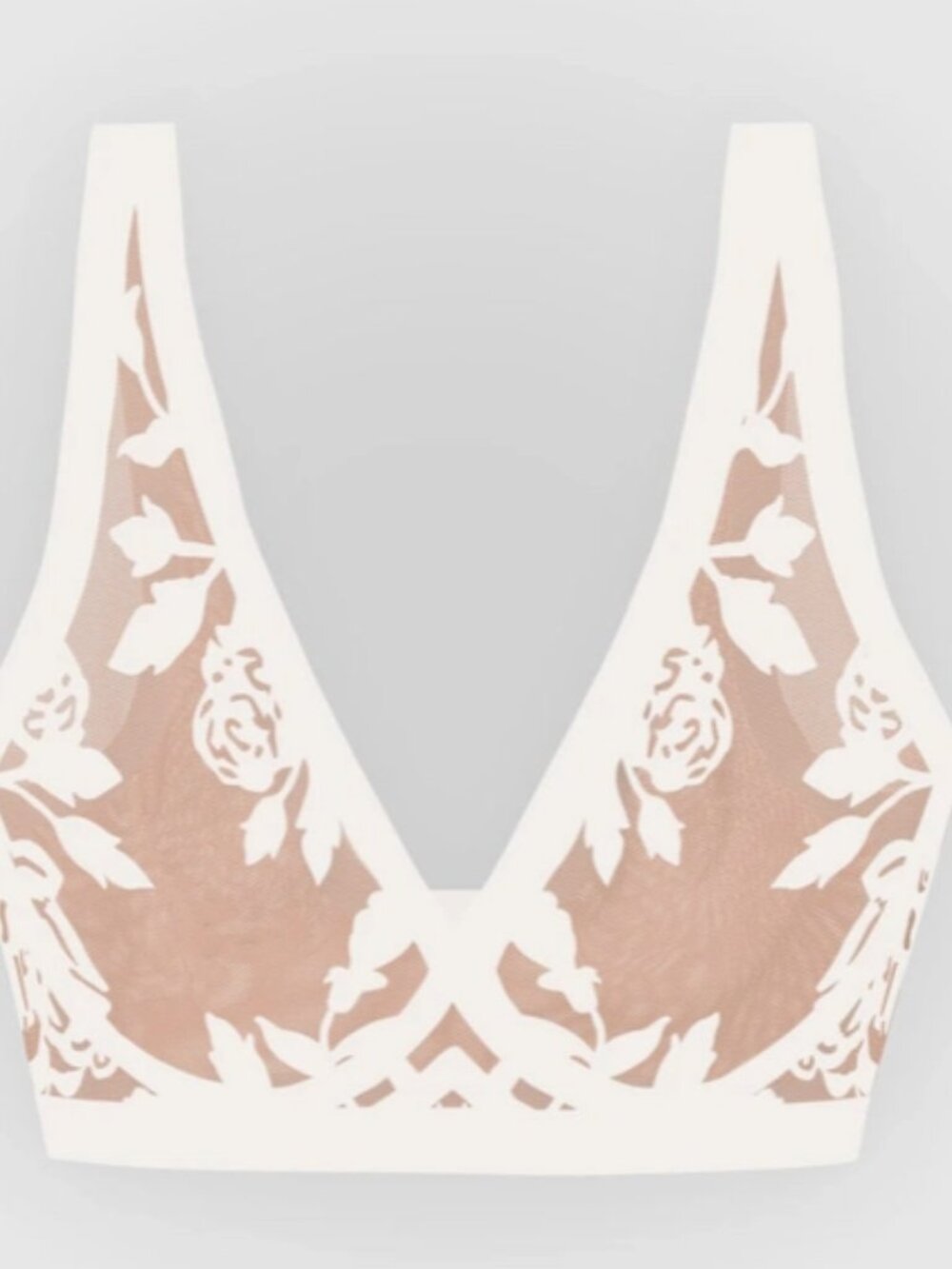 Sheer Flocked Bra: Madam Lux